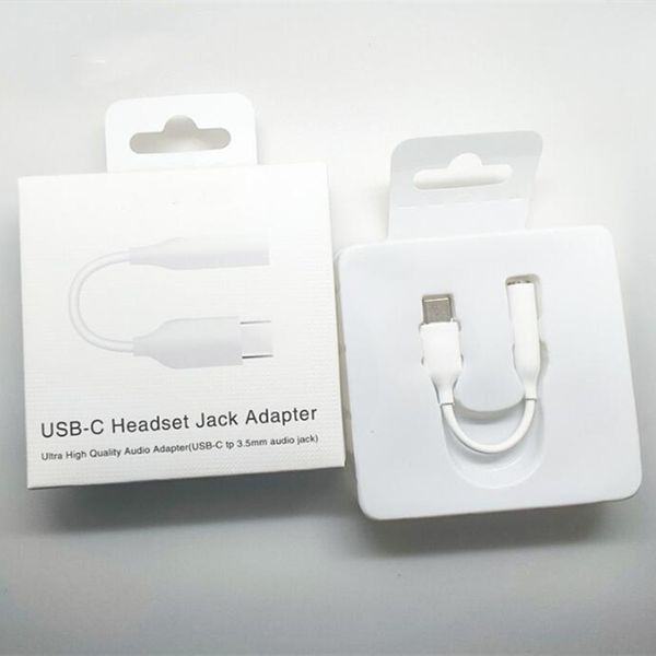 Adattatori per auricolari Type-C USB-C maschio a 3,5 mm Cavo data Adattatore Jack audio femmina AUX per Samsung note 10 S20 plus