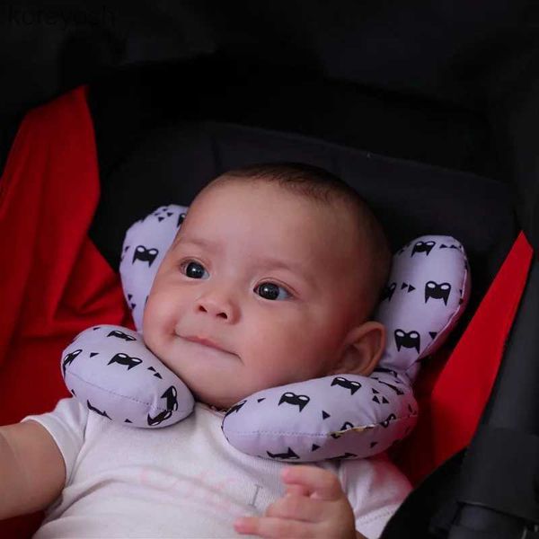 Almofadas para bebês Novo travesseiro protetor de viagem assento de carro cabeça pescoço apoio travesseiros recém-nascidos crianças em formato de U encosto de cabeça almofada para crianças 0-3 anosL231101