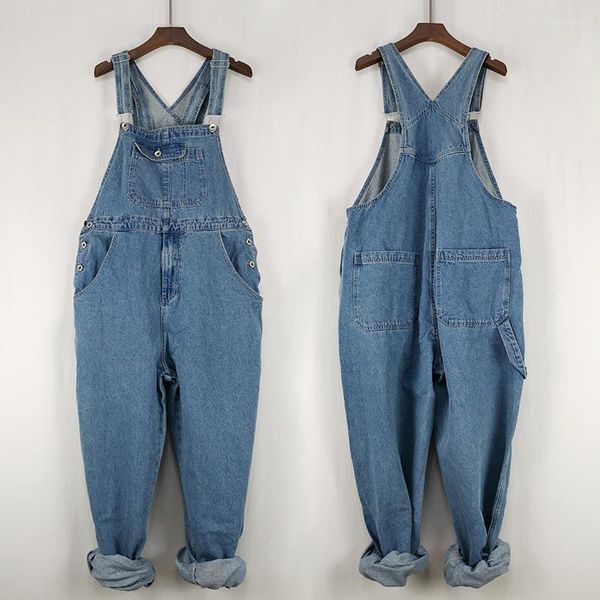 Herren-Jeans Herren-Denim-Overall Große Größe Gerade Hose Blau Lose Arbeitskleidung Mehr Größen 30-48 50