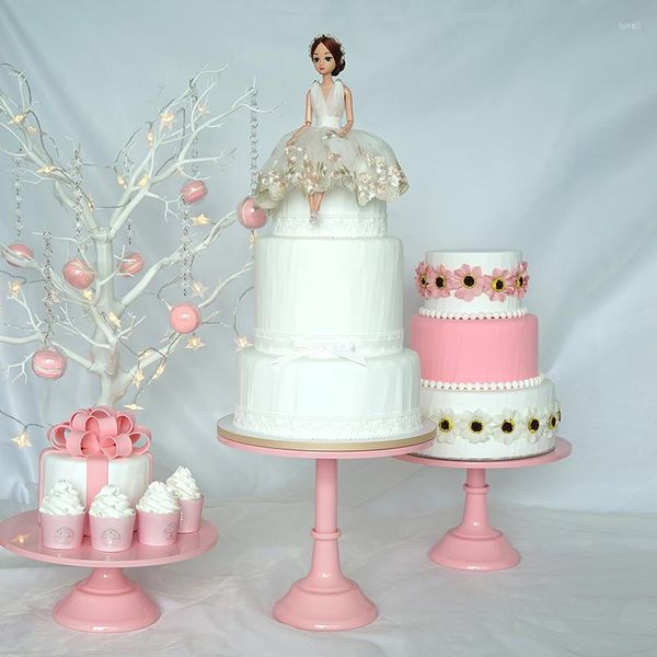 Bakeware Tools Alzata per torta fondente con piede alto da 12 pollici Pink Baby Shower Pops Decorazione da tavola Dessert Candy Bar Fornitore di feste