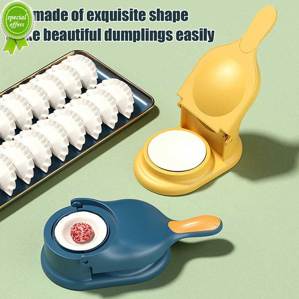 New Dumpling Skin Press 2 em 1 Máquina de bolinho manual Máquina Diy Pressioning Tool Set Dumplings Mold Kitchen Baking Acessórios