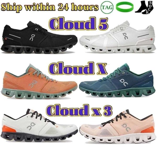 su scarpe cloud Uomo Scarpe da corsa da donna Cloud 5 Midnightnavy Bianco Lily Rosa Frost x 3 Avorio Telaio Rose Sand Cloud x Nero Bianco Arancione Ash Designer da donna per uomo