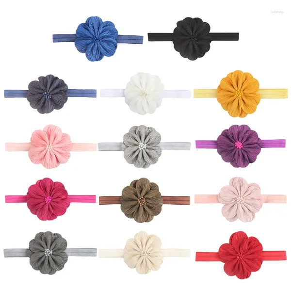 Acessórios de cabelo adornando bebê bandana adorável nascido confortável headbands bonito na moda coroa flor arcos