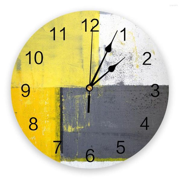Настенные часы абстрактная арт акварель картинка круглая часы творческий декор дома гостиная Quartz иглы висящие часы