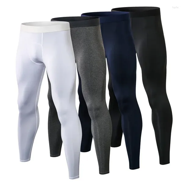 Calças masculinas compressão ginásio collants correndo calças de treinamento secagem rápida treino esporte leggings