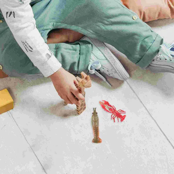 Decorações de jardim modelo animal brinquedos criativos plástico lagosta quebra-cabeça crianças aprendendo crianças simulação cognitiva decoração