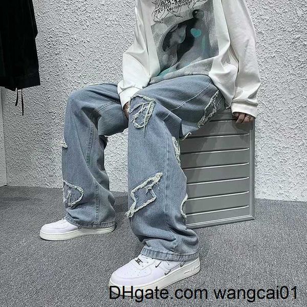 Jeans da uomo Jeans Unisex Wide g Jean Loose Straight Fit Jeans da uomo e da donna 2022 New Fashion Pantaloni larghi casuali Hip Hop Streetwear S-3XL 0407H23
