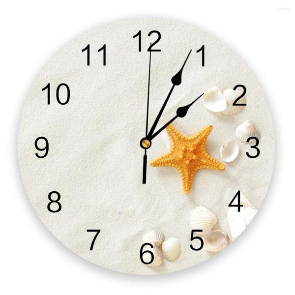 Wanduhren Muscheln Conch Seestern Strand Sand Kreative Uhr Für Home Office Dekoration Wohnzimmer Schlafzimmer Kinder Hängeuhr