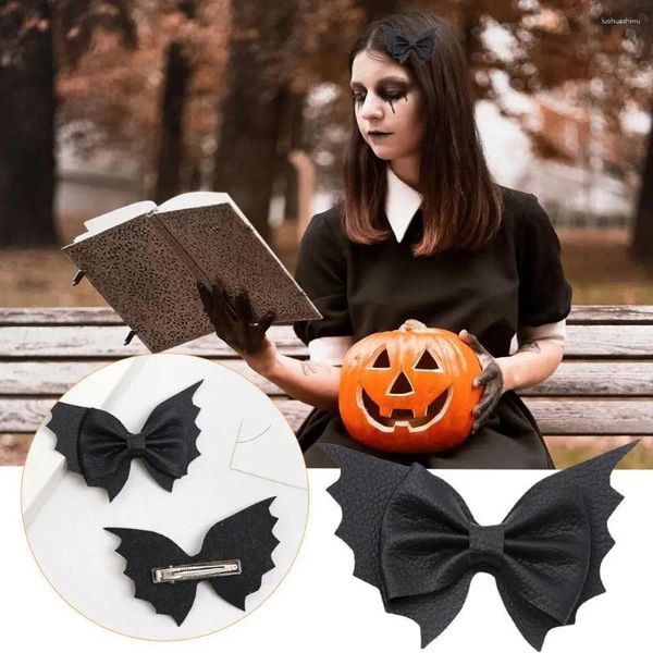 Accessori per capelli 2 pezzi Clip di Halloween Papillon Clip per pipistrelli Copricapo per feste Moda cosplay