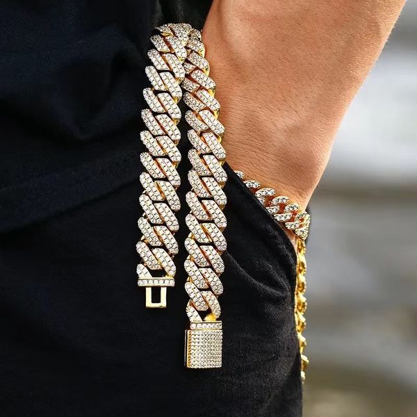Horizon Iced Out Pass тестер бриллиантов vvs муассанит ювелирные изделия ожерелье браслет женский 15 мм кубинская цепочка YJA0