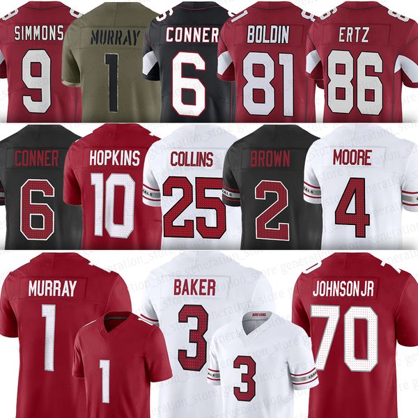 Jerquise de futebol de Kyler Murray Budda Baker Johnson Jr. Marquise Brown Isaiah Simmons Zaven Collins Garrett Williams Michael Wilson Matt Prater