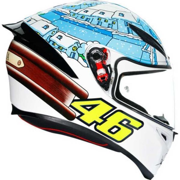 Capacetes Moto AGV Full Face Crash Helmets K1 Capacete Integral - Rossi 2017 Winter Test | ML WN-O21W