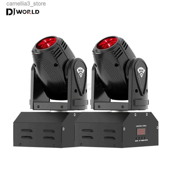 Moving Head Lights 2PCS 10W Mini LED Spot Beam Moving Head Light RGBW 4In1 DMX512 Efeito de luz de palco Estroboscópio para show ao vivo DJ Nightclub Party Q231107