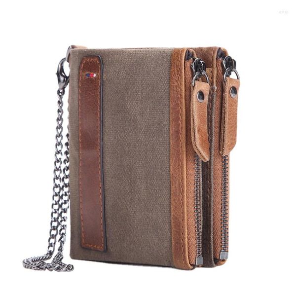 Brieftaschen Herren echtes Leder kleine Geldbörse für Männer 2023 männliche Münze Visitenkartenhalter Mode solide Murse Wallet Caibu