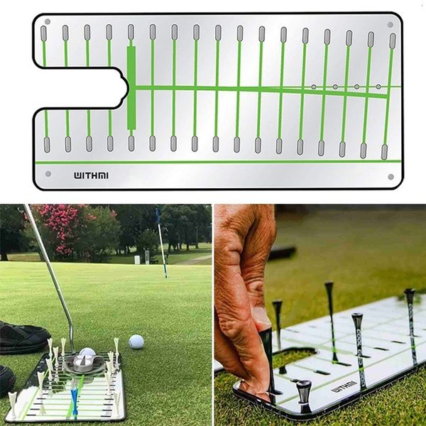 Sacche da golf Putting Mirror Swing Straight Practice Eye Line Accessori Ausili per l'allenamento Putter Alignment Trainer 230406