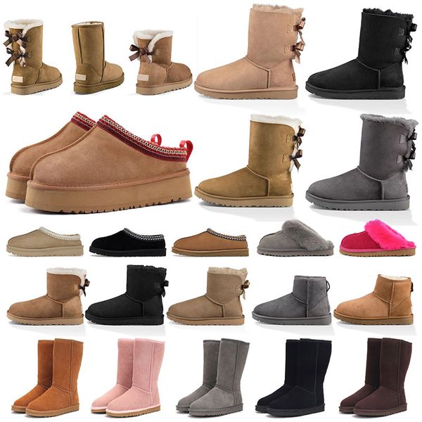 ugglie boot ultra mini ug boots designer Pantofole Tasman da donna tazz pantofole piattaforma Pelle di pecora Donna Uomo tasman boot slides Stivali invernali sopra il ginocchio neve 35-45