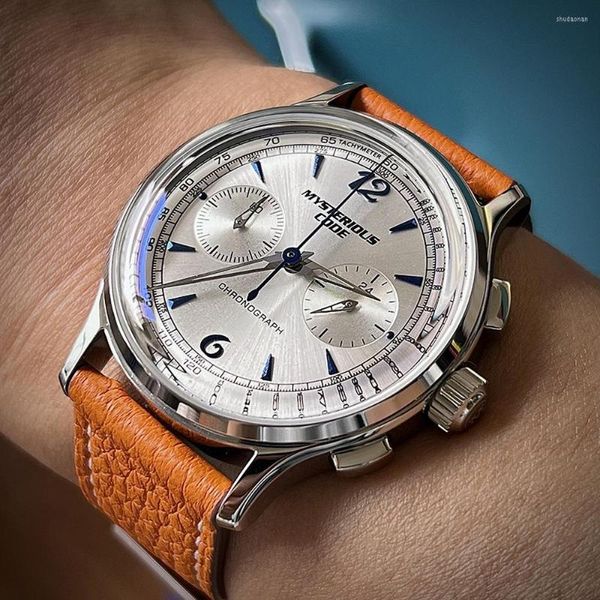 Нарученные часы Таинственные код мужчины смотрят 40 -миллиметровый роскошный хронограф Panda, часы модные кварцевые часы 50 м. Водонепроницаемые VK64