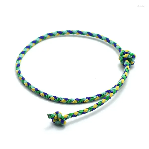 Charme pulseiras design simples mão trançada pulseira mixcolor cordão braslet para homens mulheres amigo presente de natal jóias homme