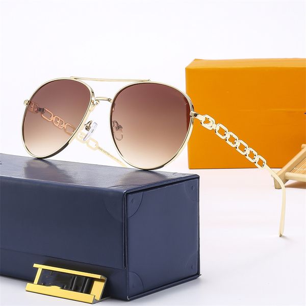 Óculos de sol olho de gato designer de marca de luxo Armação de metal lente gradiente icônica com dobradiças S-lock templo com personalidade feminina clássica óculos combinados Muito bom