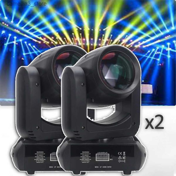 Moving Head Lights 2 Pçs / lote LED Spot 150W Moving Head Light Beam Spot 18 Prismas Rotativos Luz de efeito de palco para DJ Party Disco DMX Moving Head Q231107