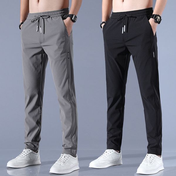 Herrenhose Sommer und Frühling Klimatisierte Hose Lose Schnelltrocknend Sport Elastische Taille Gebürstete Asiatische Größe 230407