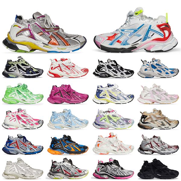 Balenciaga Designer Track Runners 7.0 balencaigas Shoes Platform Brand Transmit sense mens women BURGUNDY Pink Foam Tracks flat sneakers Runner