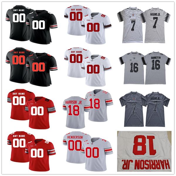 Juventude Mens Lady OSU Ohio State Buckeyes College Football Jerseys Marvin Harrison Jr. Stroud Tuimoloau Kyle McCord Joey Bosa Miyan Williams Ezekiel Elliott Home Red