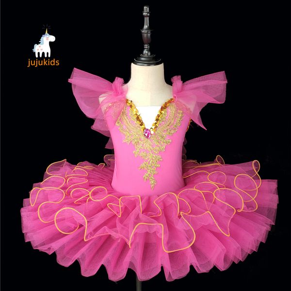 Dancewear Ballerina Ballet Tutu para crianças meninas adultos roupas de dança infantil panqueca tutu ballet figurm dress collet vestido de balé 230406