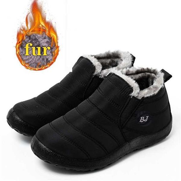 Stivali da neve da donna Punk Ladies Slip on Platform Shoes Pelliccia Impermeabile alla caviglia Mantieni caldo Botas Mujer Winter 230922