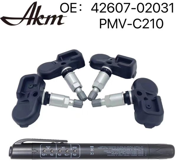 4 pezzi 4260702031 PMV-C210 Sensore TPMS per auto Sistema di monitoraggio della pressione dei pneumatici Penna olio freno per Toyota RAV4 Lexus CT ES LX NX RX