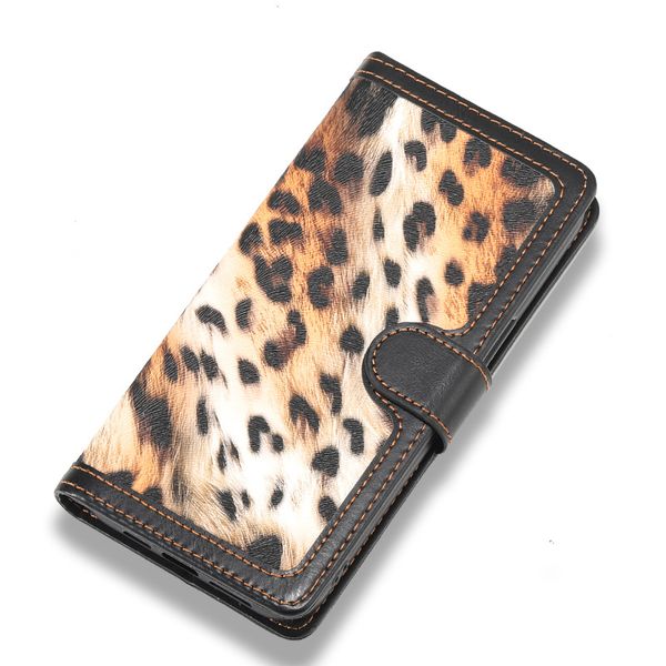 Schlange Leopard Zebra Print Leder Flip Handytasche für iPhone 15 14 13 12 11 X XR 8 7 Plus Luxus Stand magnetische Kartenfächer Brieftasche Abdeckung stoßfeste Stoßstange Anti-Drop