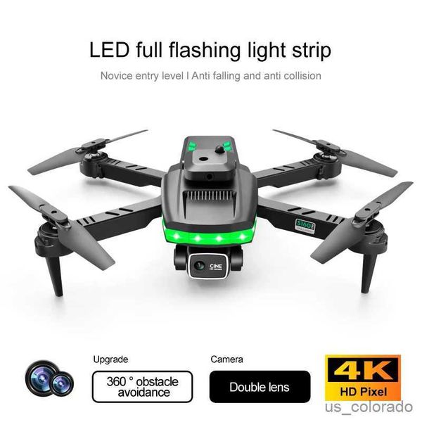 Droni Mini Drone 4K HD Telecamera per evitare ostacoli su quattro lati Pressione dell'aria Altezza fissa Quadcopter pieghevole professionale Giocattoli R231107