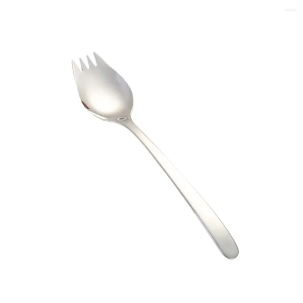 Conjuntos de louças salada spork colher resistente aço inoxidável talheres talheres sobremesa garfo macarrão jantar garfos