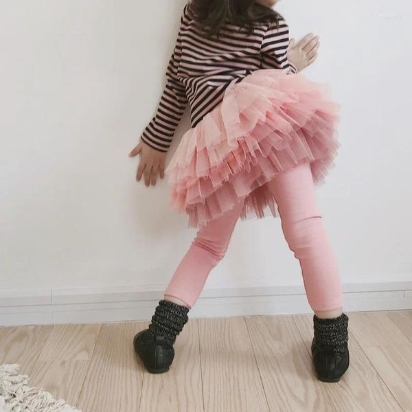 Hosen Koreanische Baby Kleidung Baumwolle Hosen Für Mädchen Prinzessin Tutu Kleid Leggings Kleinkind Mädchen Halloween Rüschen Jogginghose