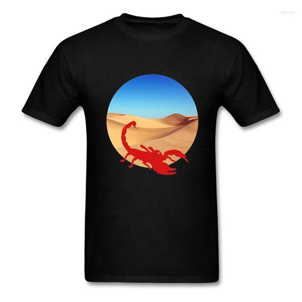 Magliette da uomo T-shirt con logo fantasia scorpione Emblema da uomo Casual manica corta Segno della maglietta Desert Apparel
