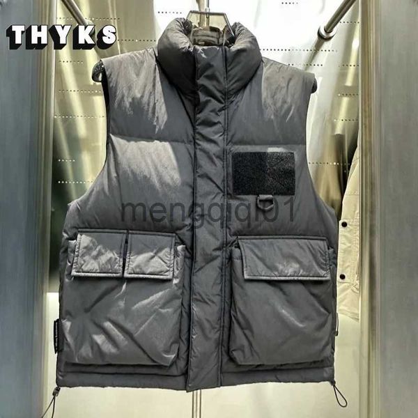 Homens Down Parkas Inverno Down Colete Jaqueta Parkas Homens Nylon Impermeável Gola Grande Bolso Sem Mangas Jaquetas Marca de Moda Casaco Solto Unissex J231107