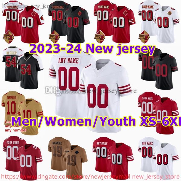 Benutzerdefinierte S-6XL DIY NCAA Football Jersey genäht 5 TreyLance 85 GeorgeKittle 97 NickBosa 54 FredWarner 10 JimmyGaroppolo 44 KyleJuszczyk 19 DeeboSamuel Trikots