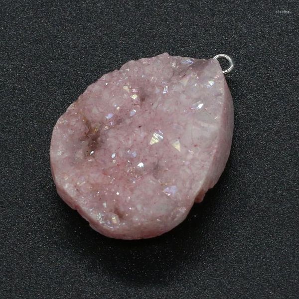 Подвесные ожерелья натуральные драгоценные камни Druze Agate нерегулярная каменная ручная ремесла