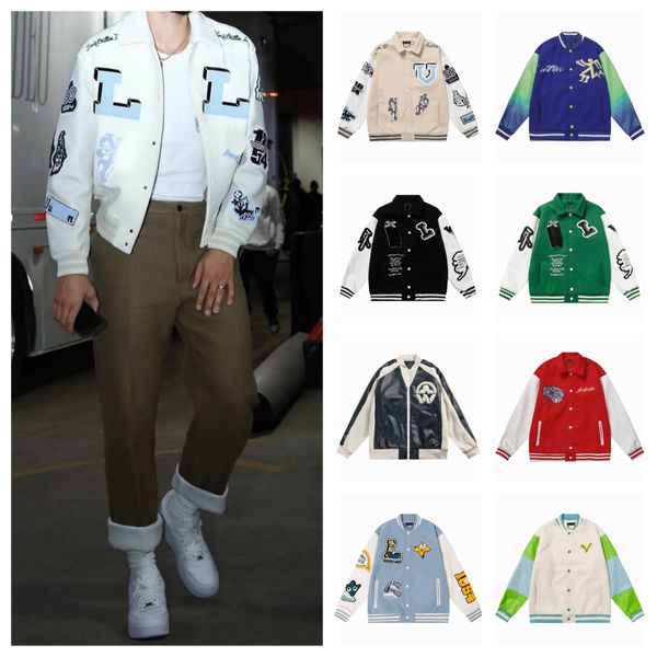 Designer Giacche da uomo Marchio di moda Uomo Donna Giacca ampia manica lunga Verde Baseball Uomo Hip Hop Autunno Varsity Giacche Casual bomber caldo abbigliamento