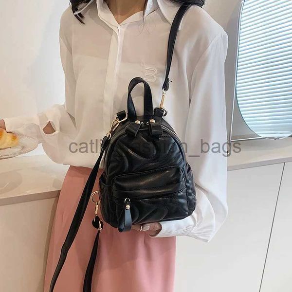 Rucksack-Stil Schultaschen Mini-Rucksack Taschen PU-Rucksack 2023 Neue trendige Damentaschen für Teenager Mädchen Luxusrucksäckecatlin_fashion_bags