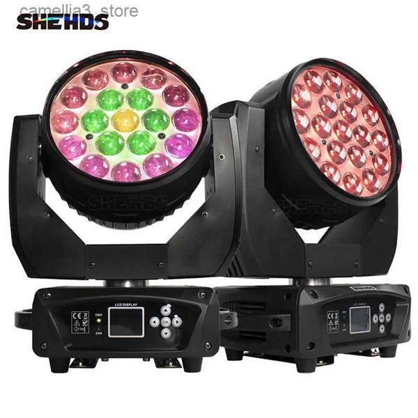 Moving Head Lichter LED 19x15W RGBW Strahl + Waschen Zoom Moving Head Licht DJ Disco Party Bar tanzfläche Bühne Effekt Beleuchtung Ausrüstung Q231107