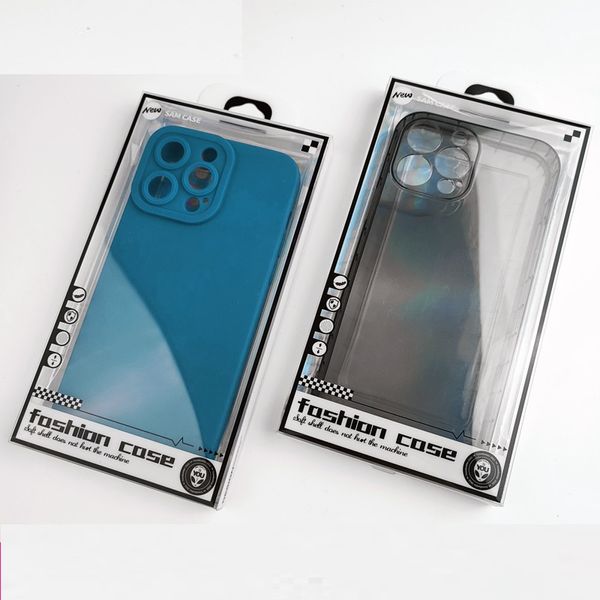 Klare Blister-PVC-Einzelhandelsverpackungsbox für iPhone 15 14 Pro Max-Hülle Staubdichte Verpackungs-Displaybox für Redmi Oneplus Samsung-Abdeckungsschale