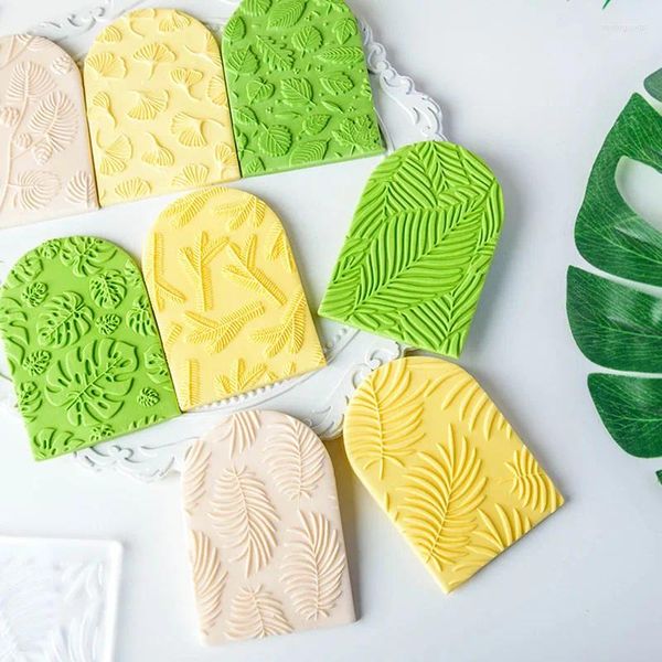 Moldes de cozimento Planta Flor Acrílico Biscoito Embosser Cortador Fondant Biscoito Bolo Imprensa Selo Corte Molde Ferramentas de Decoração de Festa