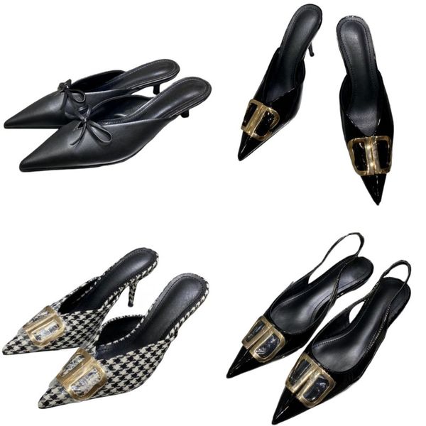 Marka Sandalları Lüks Açık Ayak Ayakkabı Tasarımcı Terlik Kadınlar Yaz Ultra Işık Slip Slip Flops Sıradan Seksi Yüksek Topuk Ayakkabı Metal Tonki Mektup Sandalları Orijinal Deri
