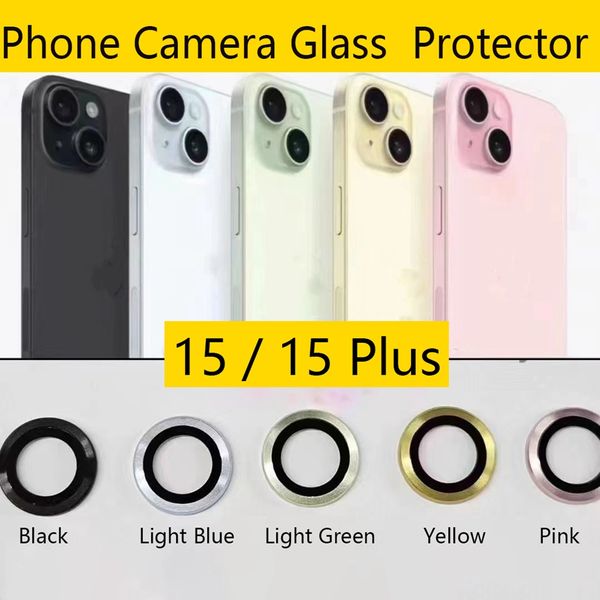 Original-Farb-CD-Muster, Handy-Kamera-Objektiv-Glasschutz für iPhone 15, 14, 13, 12, 11 PRO MAX, Kamera-Glasschutz mit Einzelhandelsverpackung