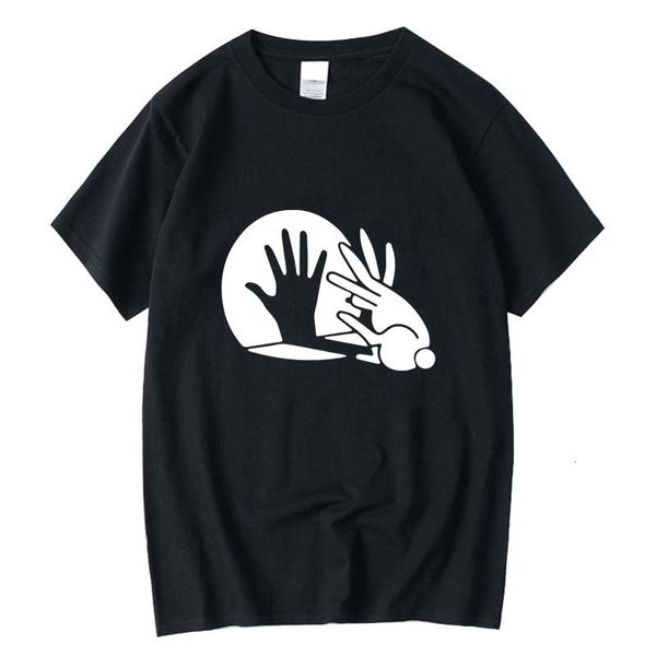 Erkek tişörtler xin yi yüksek kaliteli tshirt% 100 pamuk komik gölge kukla tasarımı baskı sıradan gevşek erkekler tişört oneck erkek 230406