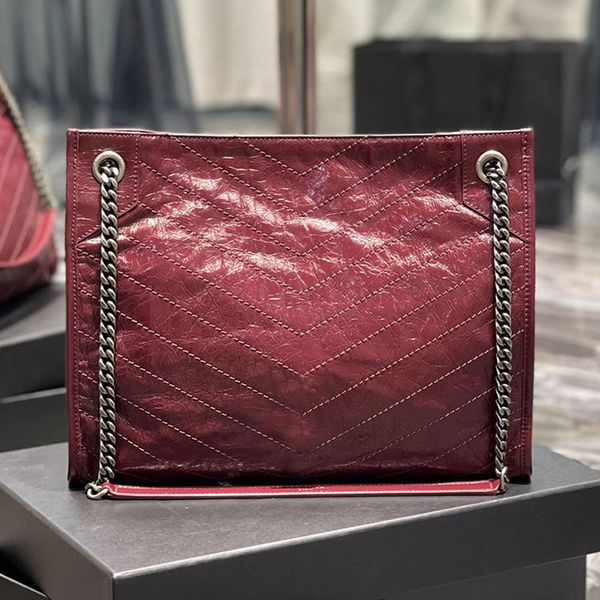 Der Crossbody Women Purs 10A Schulterdesigner -Tasche schwarze Tasche hochwertiger Lreal Leder Red Chain Bag.