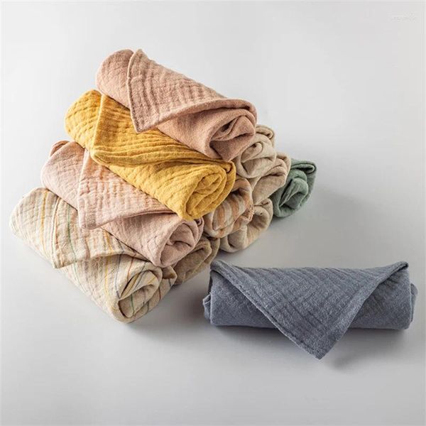 Cobertores 5 pcs bebê musselina toalha de algodão cobertor saliva para nascidos crianças banho rosto toalha infantil gaze babadores pano de arroto