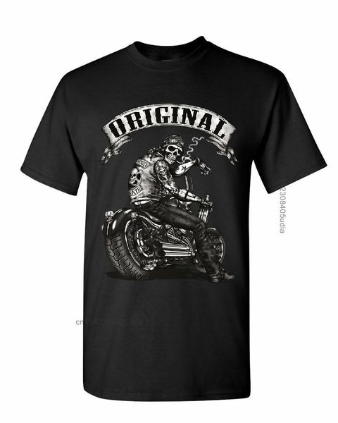 Herren T-Shirts Biker Shirt Original Skull Shirt Print Funny Ride Ravel Shirts für Männer Large Size Loose Fashion op ee Man Camiseta 230406