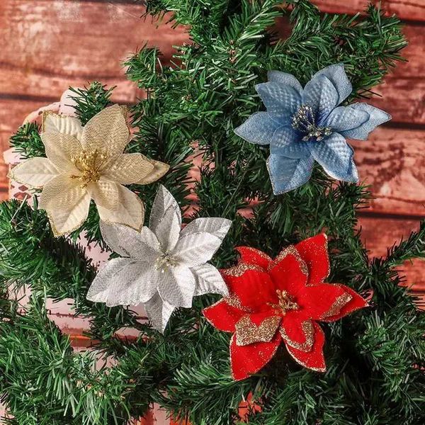 Decorazioni natalizie Decorazioni natalizie Fiori artificiali appesi Albero di Natale Ornamenti pendenti Navidad per la casa Capodanno 2023 Articoli per feste R231107